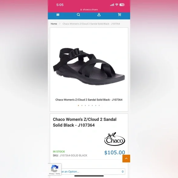 Women's Black Sandals - Picture 2 of 4